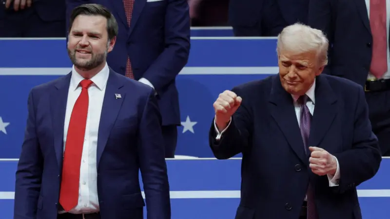 Trump y su vicepresidente, JD Vance